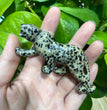 12CM Dalmatian Jasper Leopard Panther Carvings