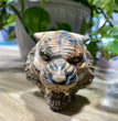 6CM Natural Stone Tiger Head Carvings