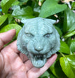 6CM Natural Stone Tiger Head Carvings