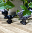 6CM Black Obsidian Yooperlite Dino Carvings