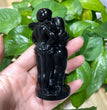 10CM Black Obsidian Jack and Sally Halloween Christmas Carvings