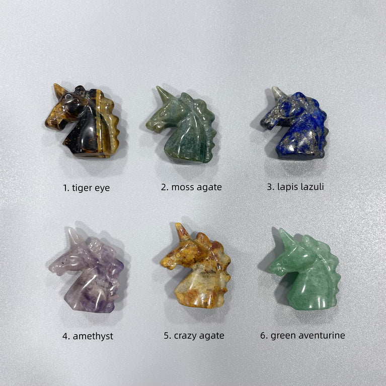 Mini Unicorn Natural Stone Carvings Confetti Scoops