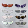 Mini Angel Wing Pendant Natural Stone Carvings Confetti Scoops