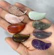 Mini Angel Wing Pendant Natural Stone Carvings Confetti Scoops