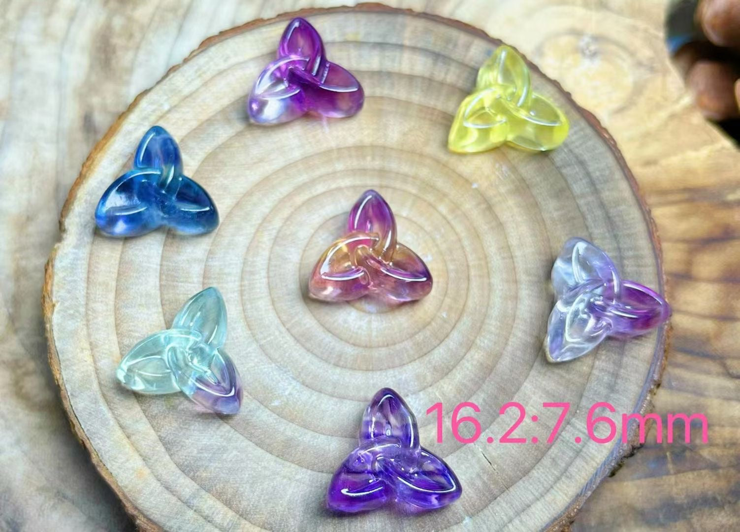 Mini Fluorite Celtic Knot Natural Crystal Carvings