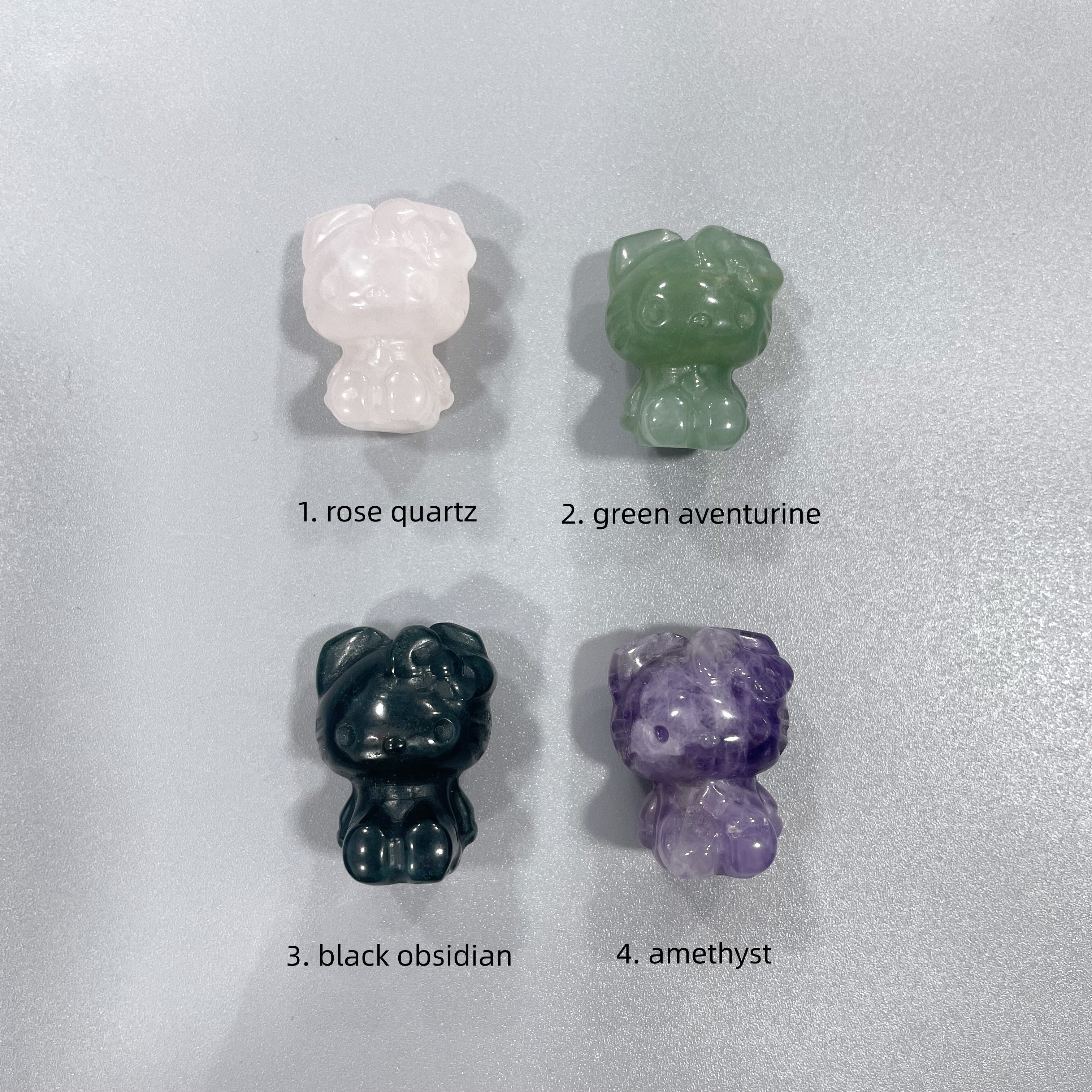 Mini Hello Kitty Natural Stone Carvings Confetti Scoops