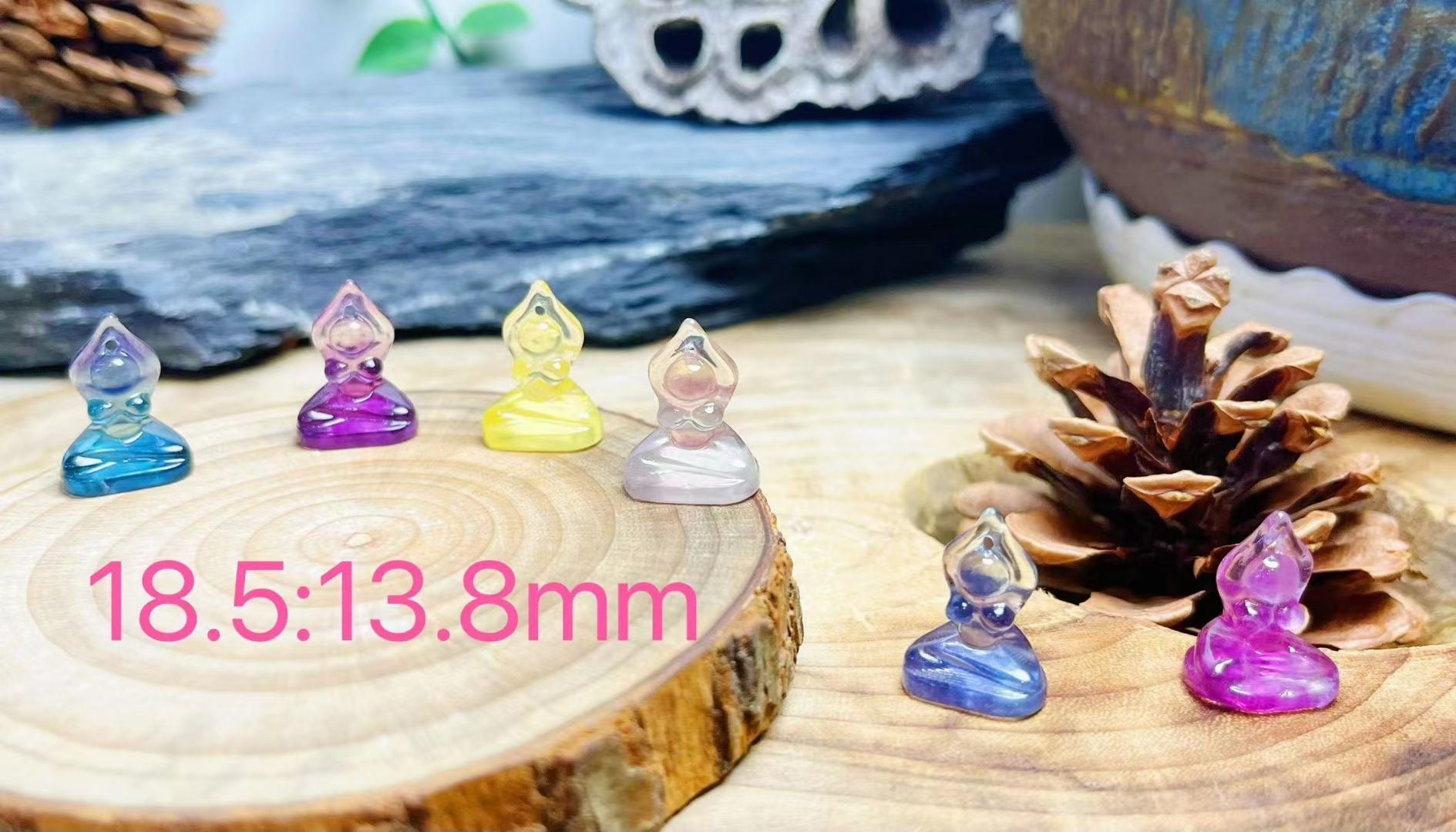 Mini Fluorite Yoga Lady Natural Crystal Carvings