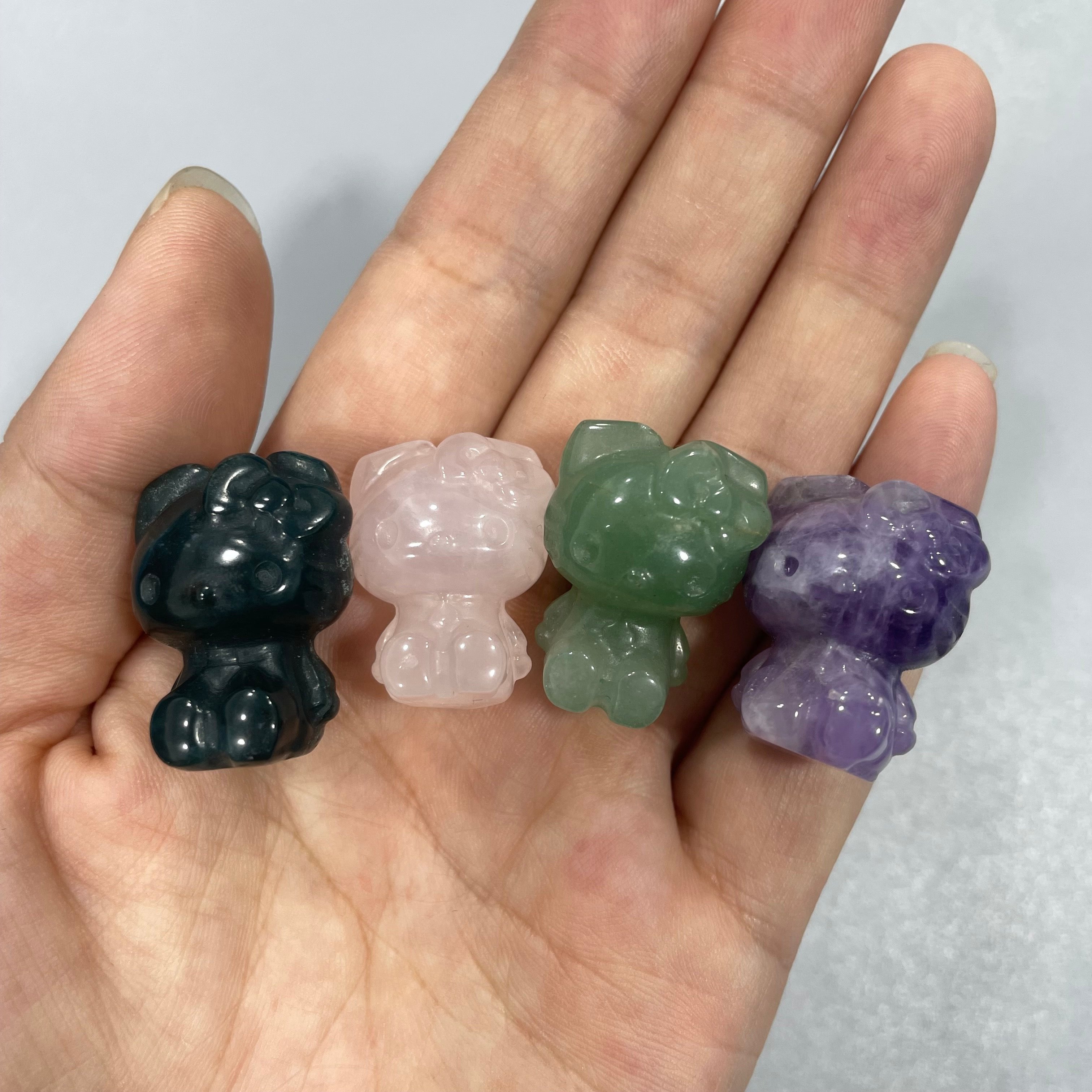 Mini Hello Kitty Natural Stone Carvings Confetti Scoops