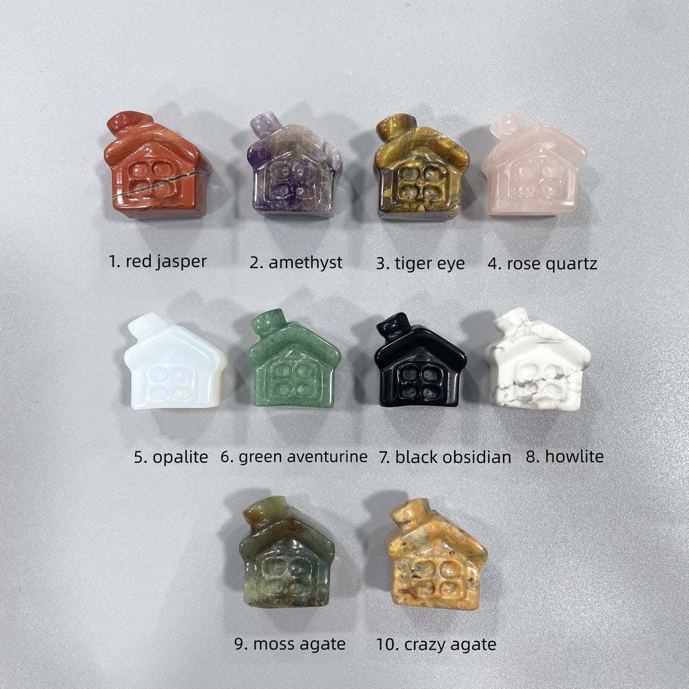 Mini House Natural Stone Carvings Confetti Scoops