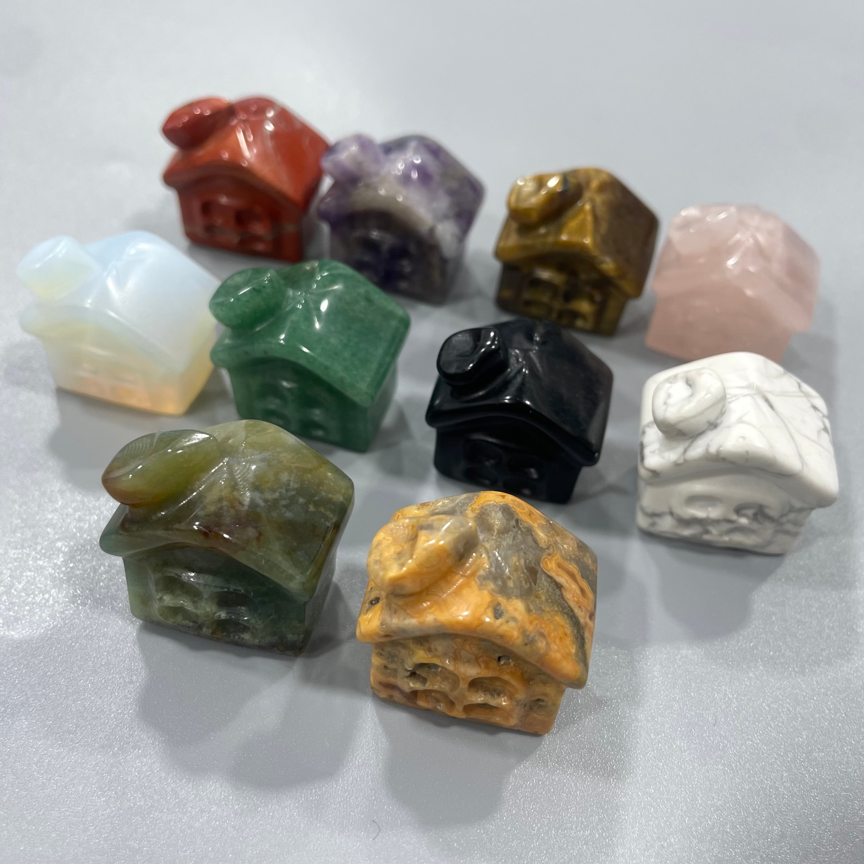 Mini House Natural Stone Carvings Confetti Scoops