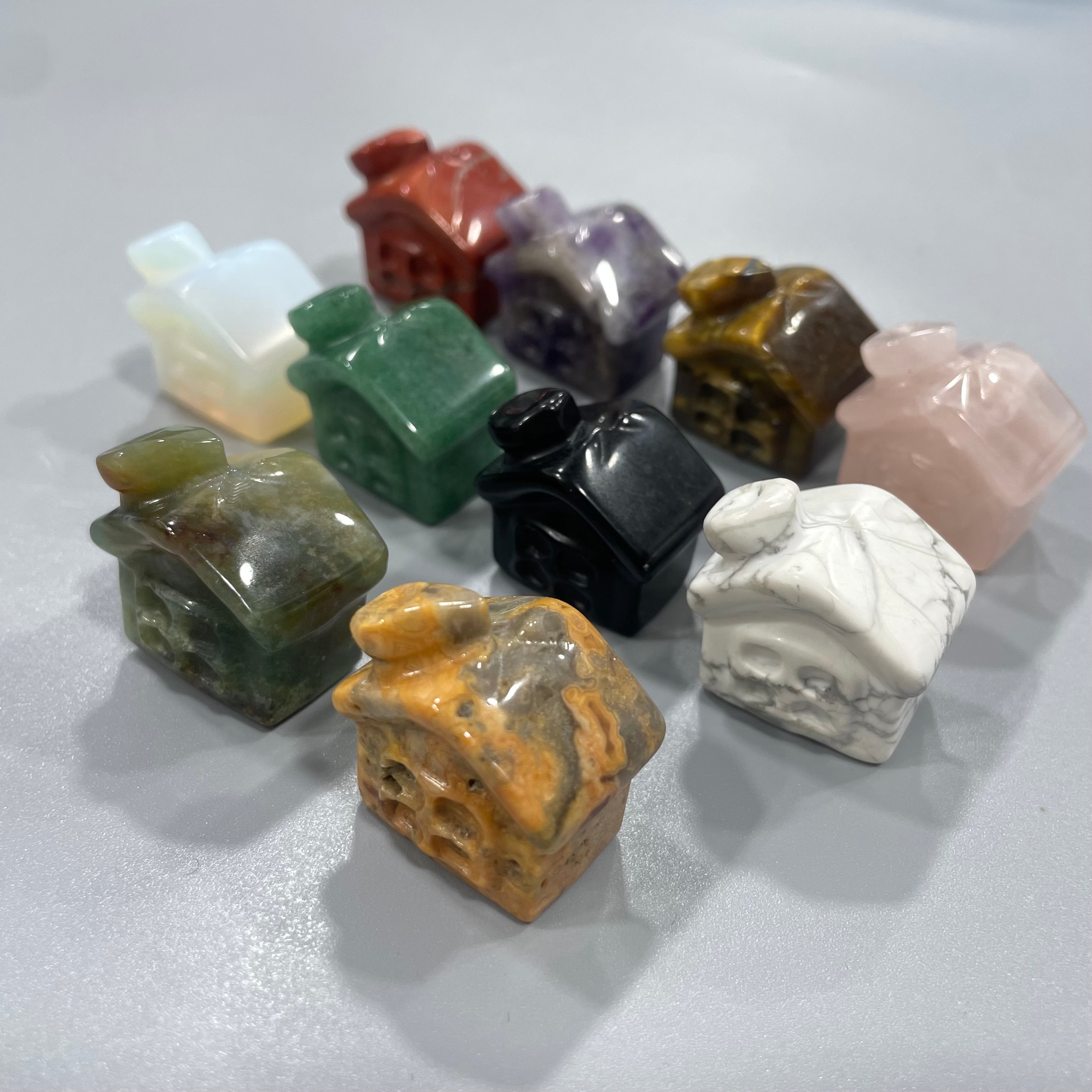 Mini House Natural Stone Carvings Confetti Scoops