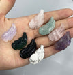 Mini Feather Natural Stone Carvings Confetti Scoops