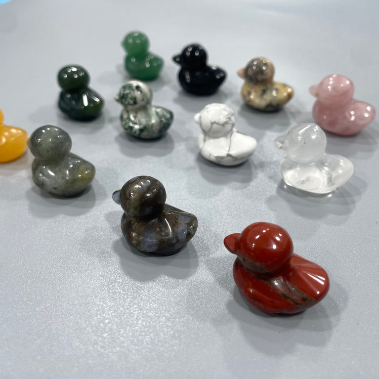 Mini Duck Natural Stone Carvings Confetti Scoops