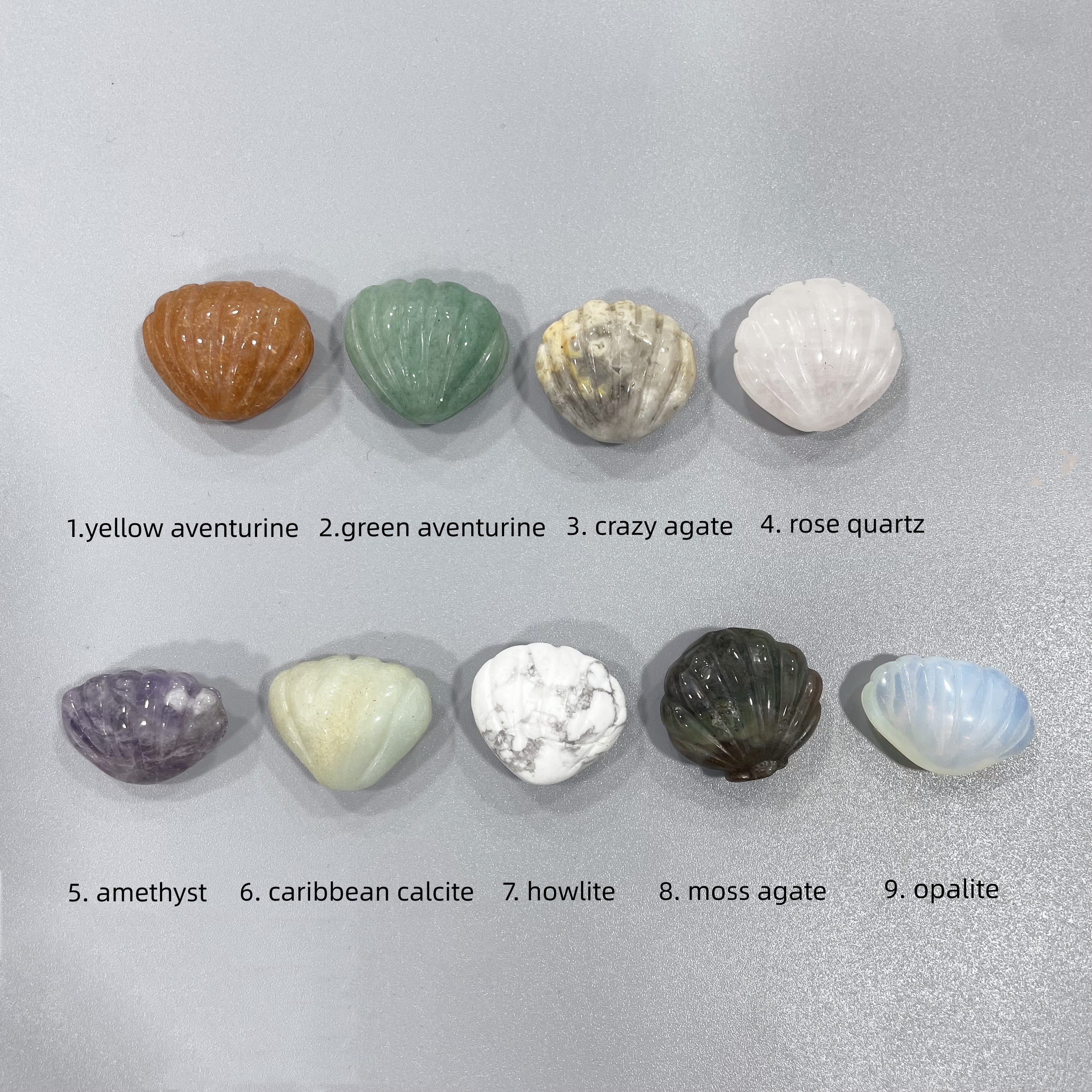 Mini Clam Shell Natural Stone Carvings Confetti Scoops