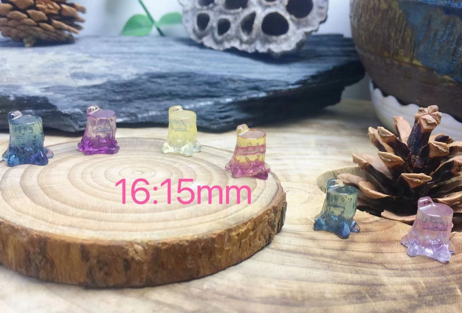 Mini Fluorite Trunk Natural Crystal Carvings