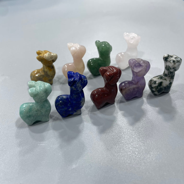 Mini Alpaca LLama Natural Stone Carvings Confetti Scoops