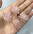 Mini Rose Quartz Bee Natural Stone Carvings Confetti Scoops