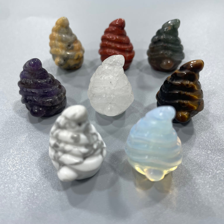 Mini Gnome Natural Stone Carvings Confetti Scoops