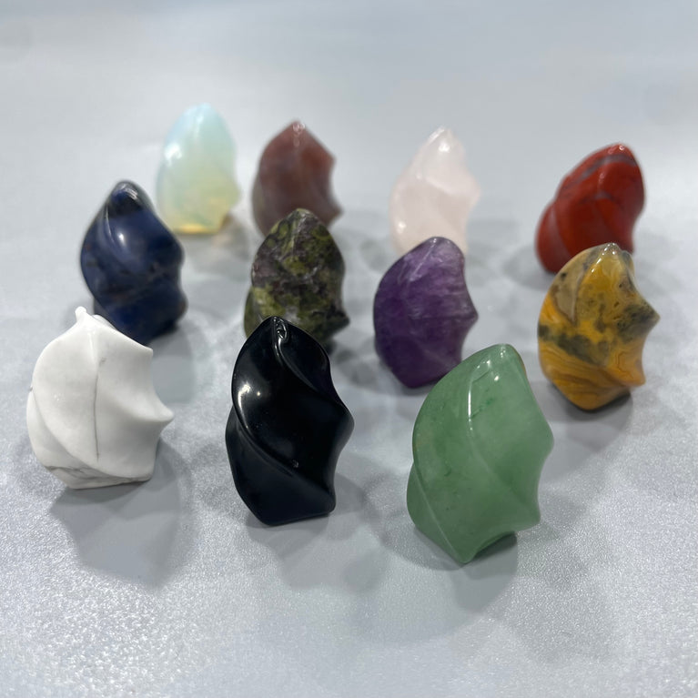 Mini Flame Natural Stone Carvings Confetti Scoops