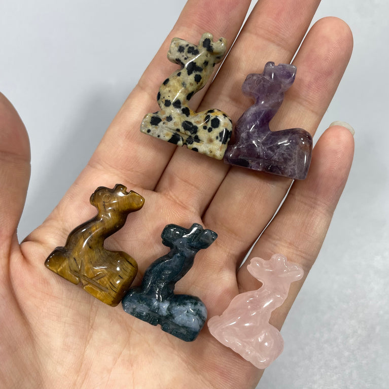 Mini Deer Natural Stone Carvings Confetti Scoops