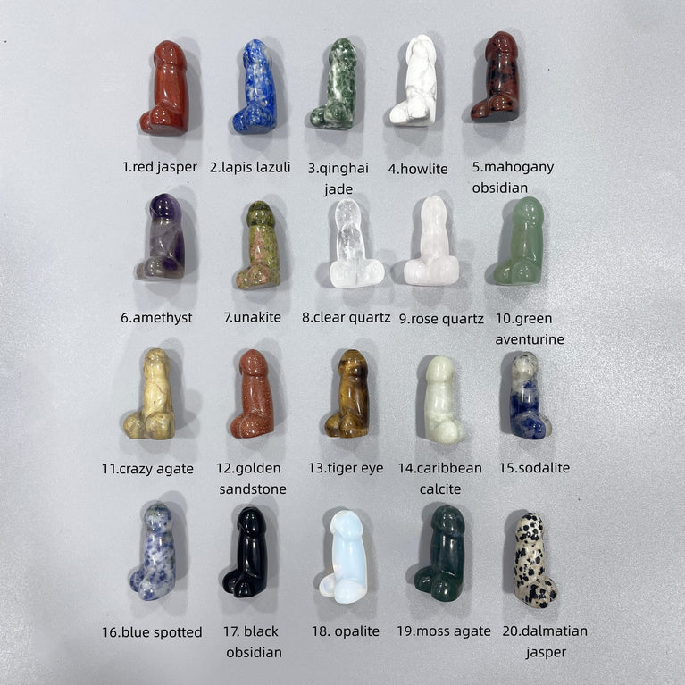 Mini Ding Ding Penis Natural Stone Carvings Confetti Scoops