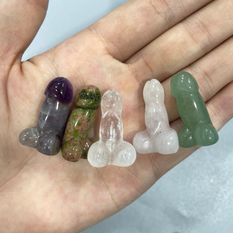 Mini Ding Ding Penis Natural Stone Carvings Confetti Scoops