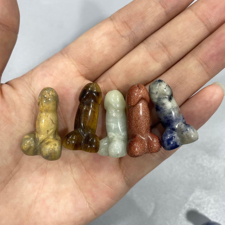 Mini Ding Ding Penis Natural Stone Carvings Confetti Scoops