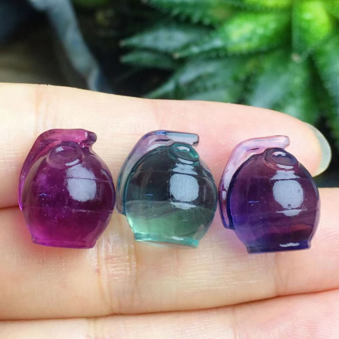Mini Fluorite Grenade Natural Crystal Carvings