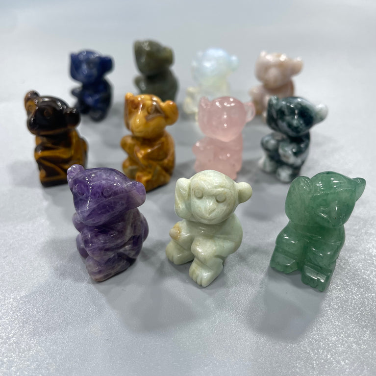 Mini Monkey Natural Stone Carvings Confetti Scoops