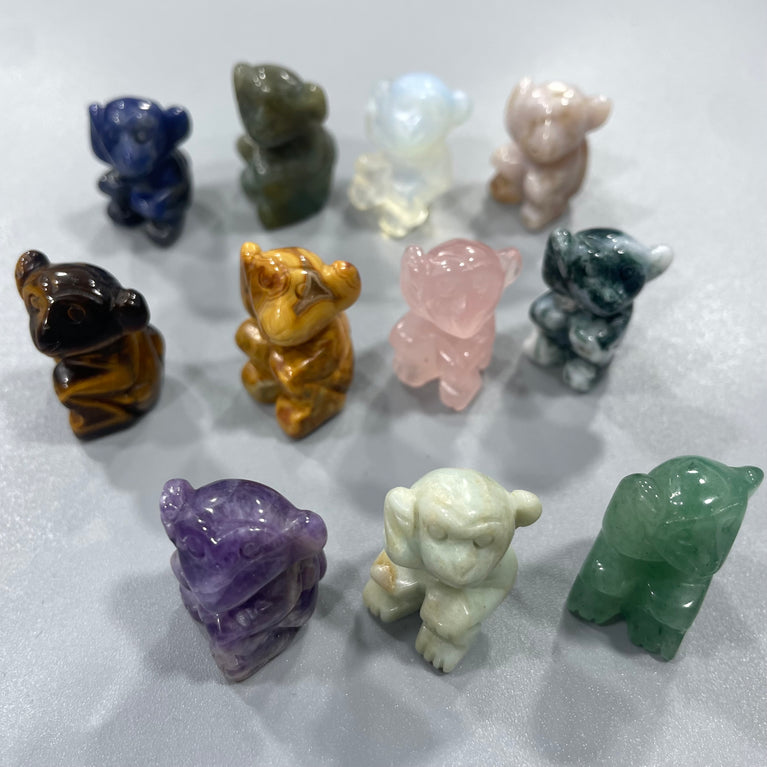 Mini Monkey Natural Stone Carvings Confetti Scoops