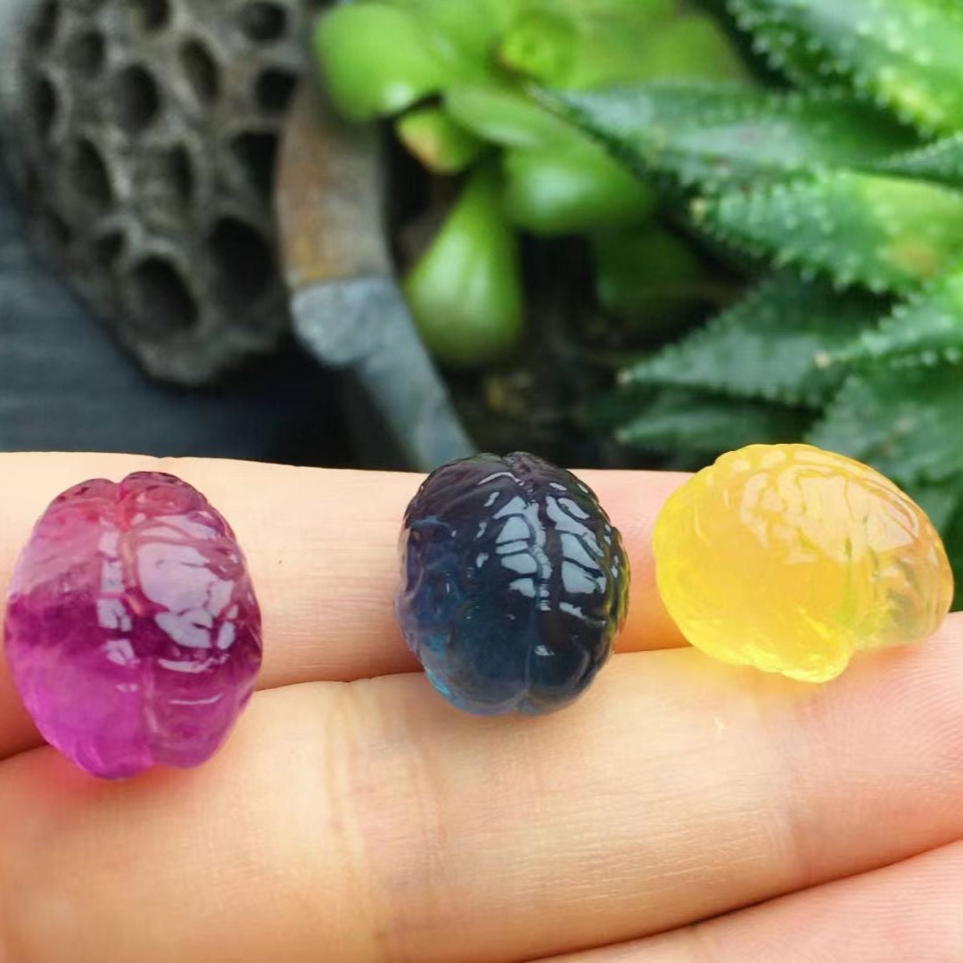 Mini Fluorite Brain Natural Crystal Carvings