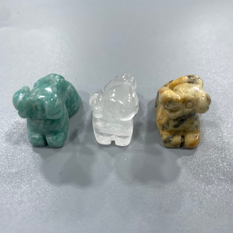 Mini Buffalo Natural Stone Carvings Confetti Scoops