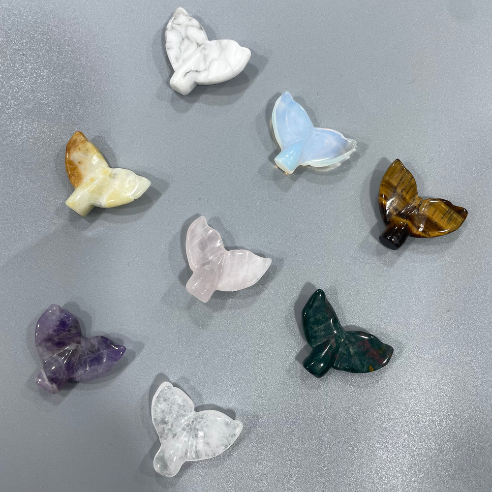 Mini Fish Tail Natural Stone Carvings Confetti Scoops