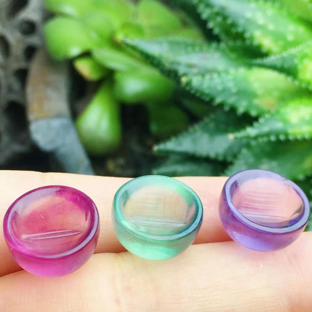 Mini Fluorite Bowl Natural Crystal Carvings