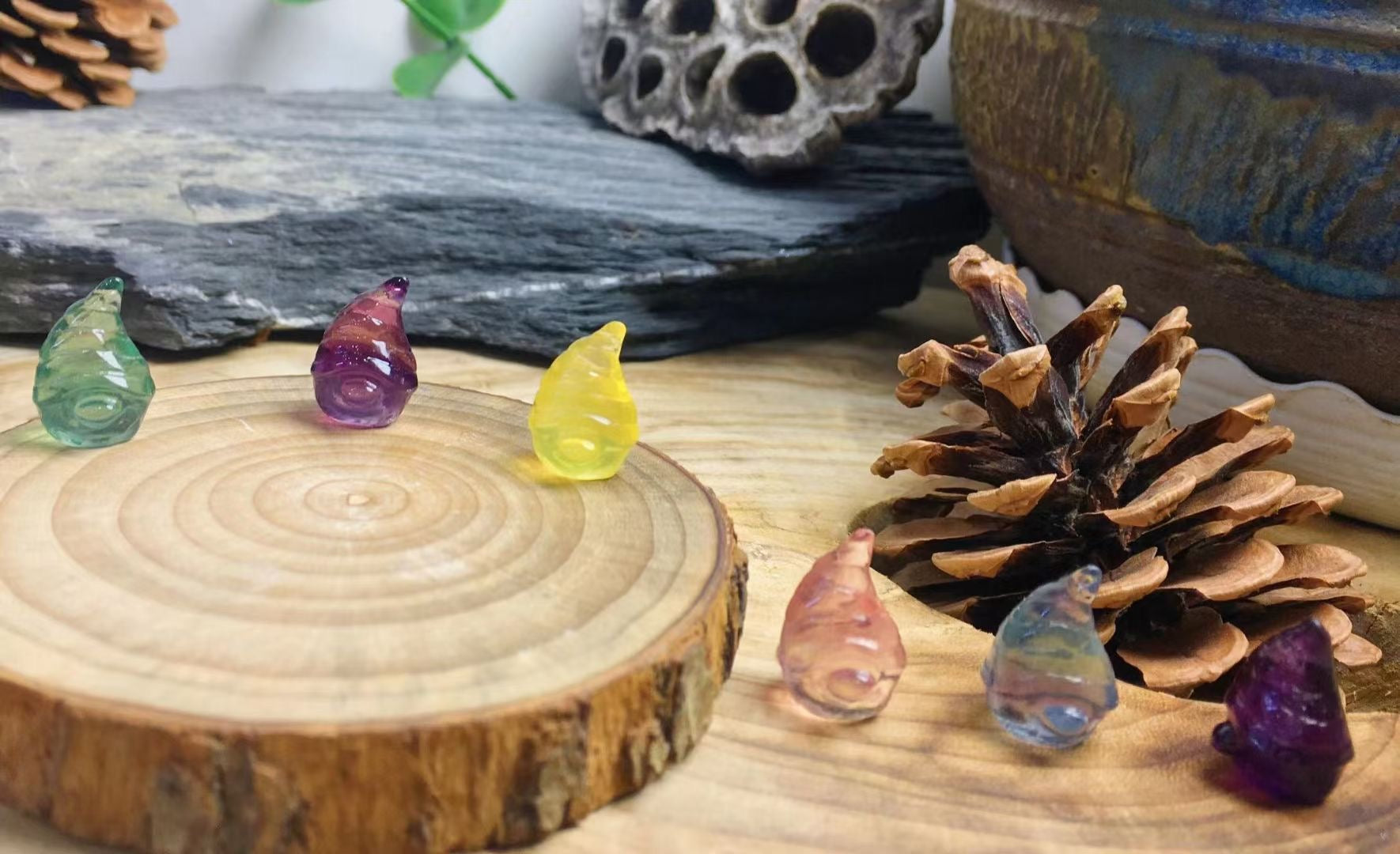 Mini Fluorite Gnome Natural Crystal Carvings