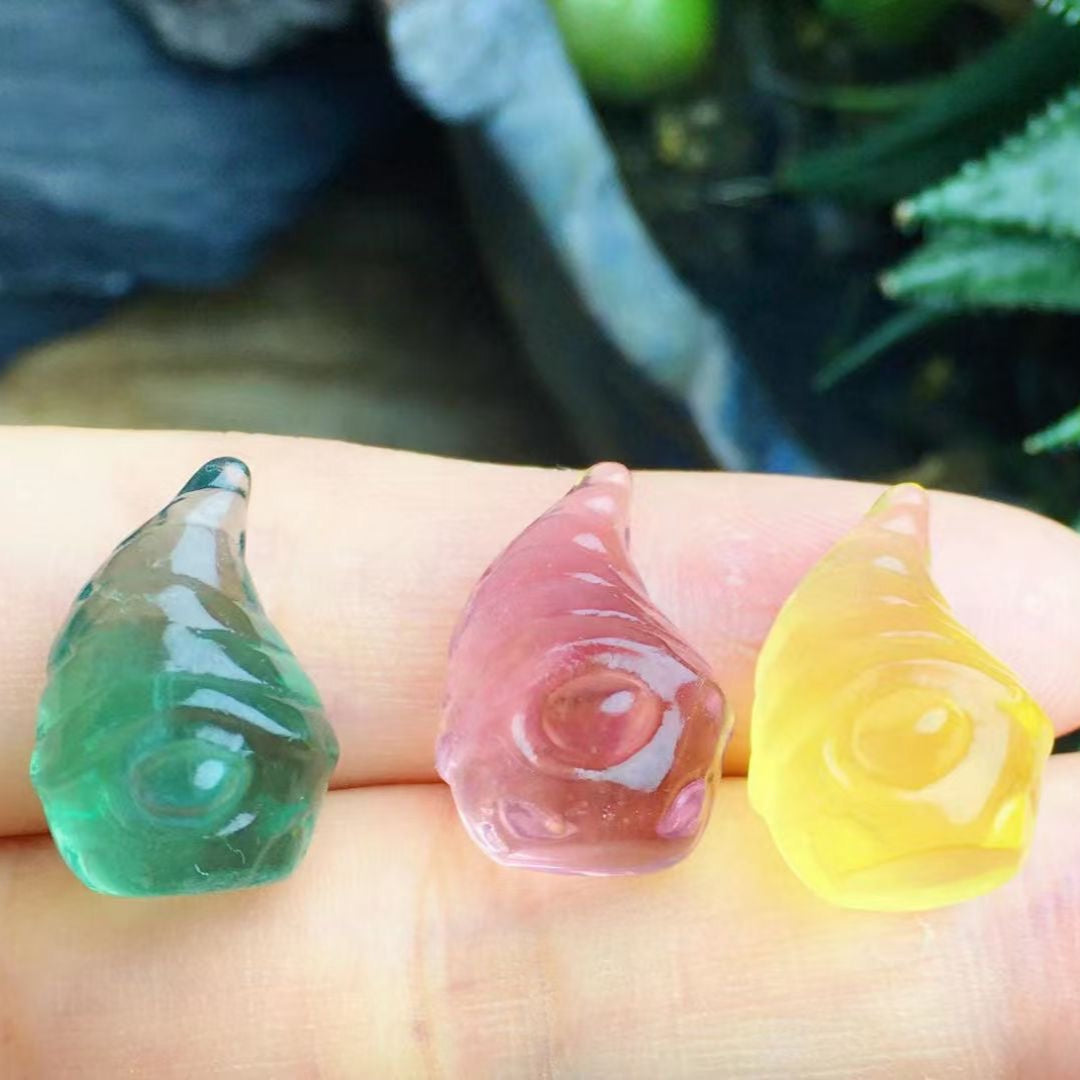 Mini Fluorite Gnome Natural Crystal Carvings