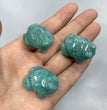 Mini Amazonite Toad Natural Stone Carvings Confetti Scoops