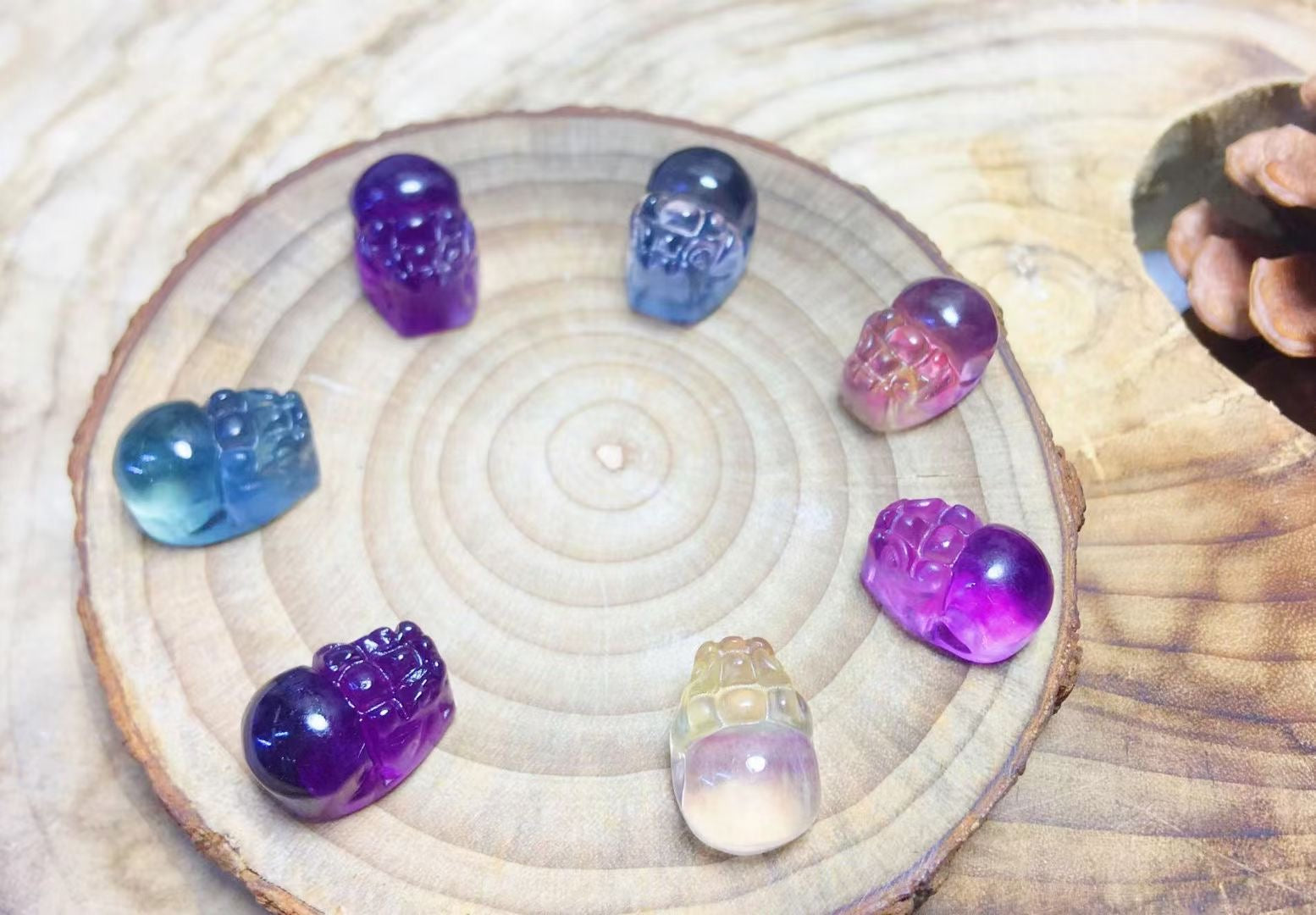 Mini Fluorite Pixiu Natural Crystal Carvings