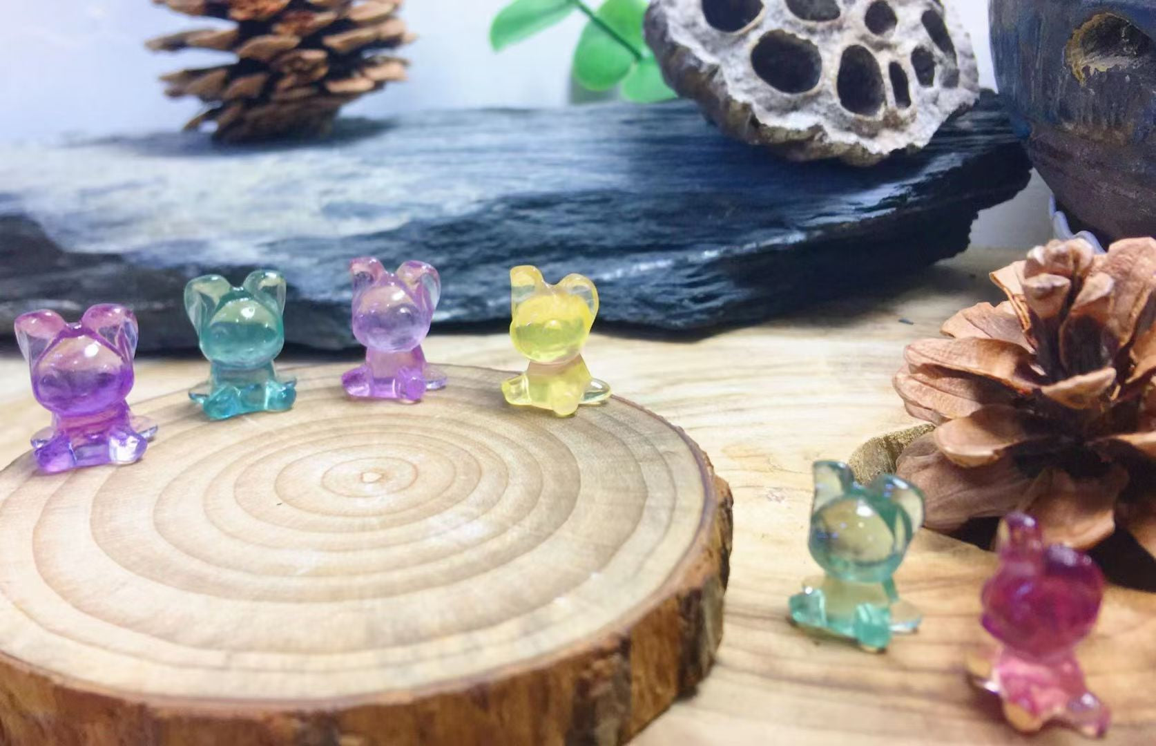 Mini Fluorite Stitch Natural Crystal Carvings