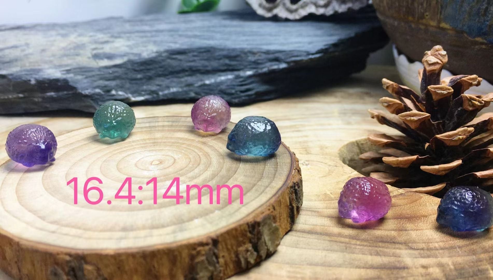 Mini Fluorite Hedgehog Natural Crystal Carvings