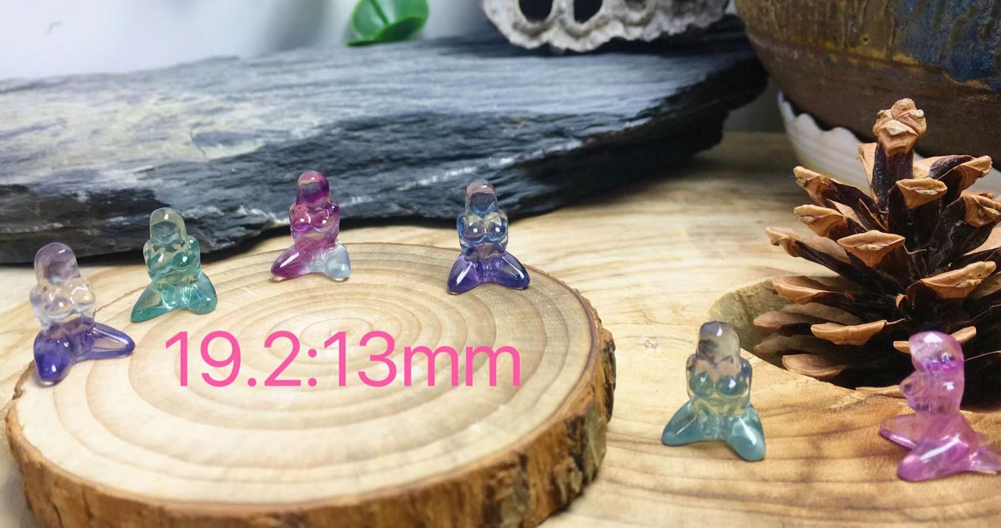 Mini Fluorite Housemaid Natural Crystal Carvings