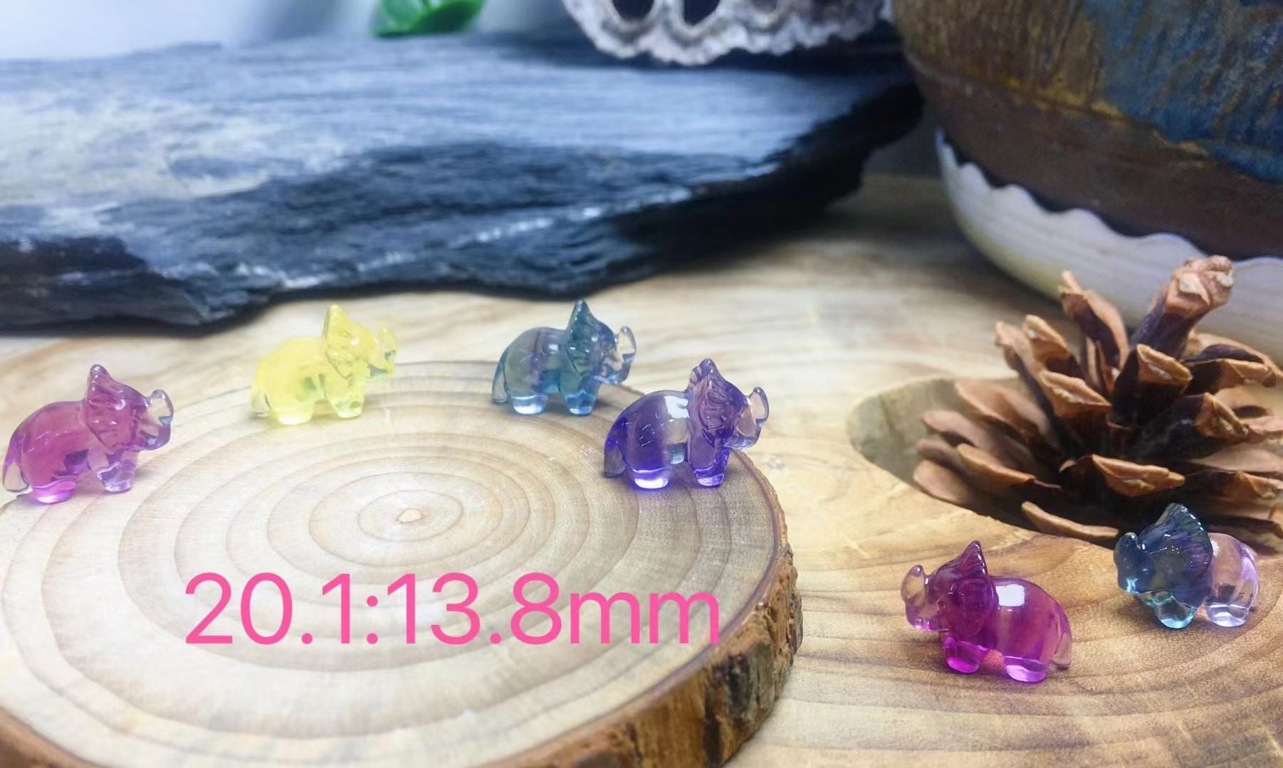 Mini Fluorite Triceratops Natural Crystal Carvings