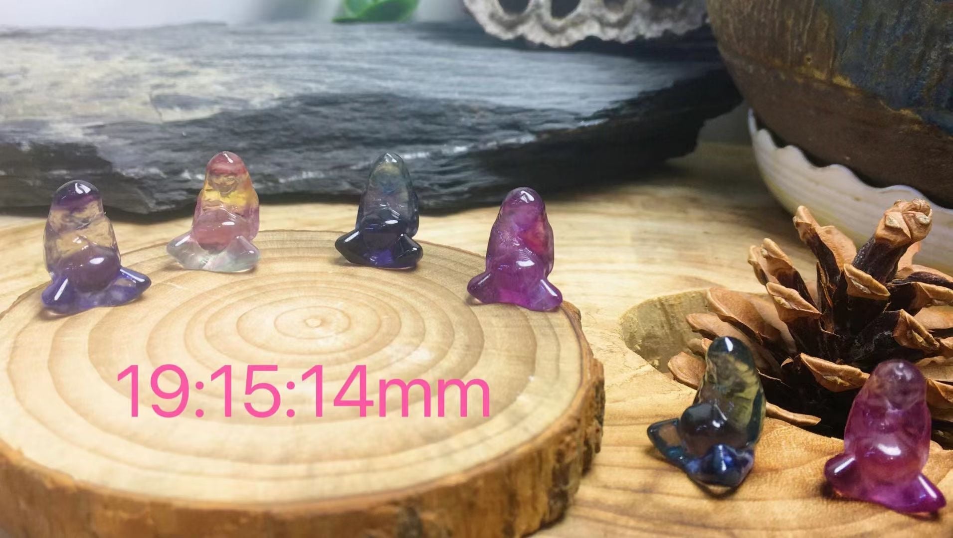 Mini Fluorite Mother Earth Natural Crystal Carvings