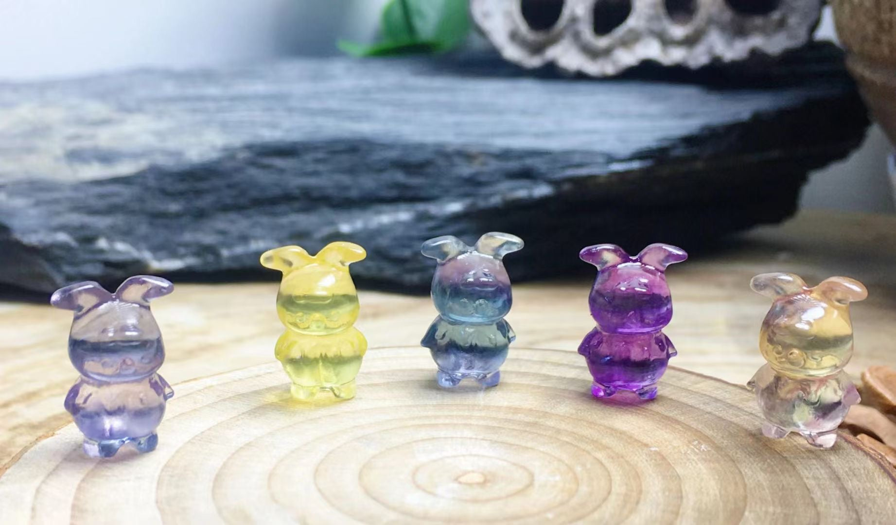 Mini Fluorite Joker Natural Crystal Carvings