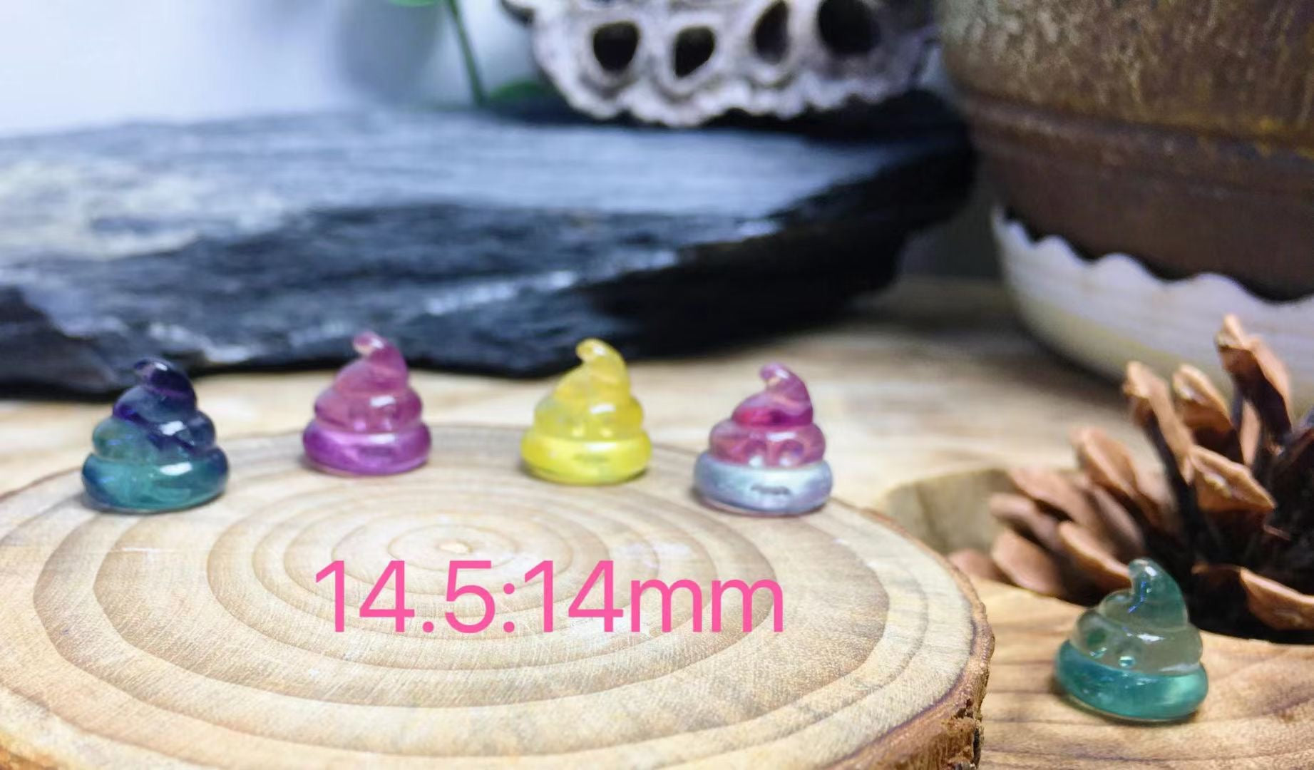 Mini Fluorite Poop Natural Crystal Carvings