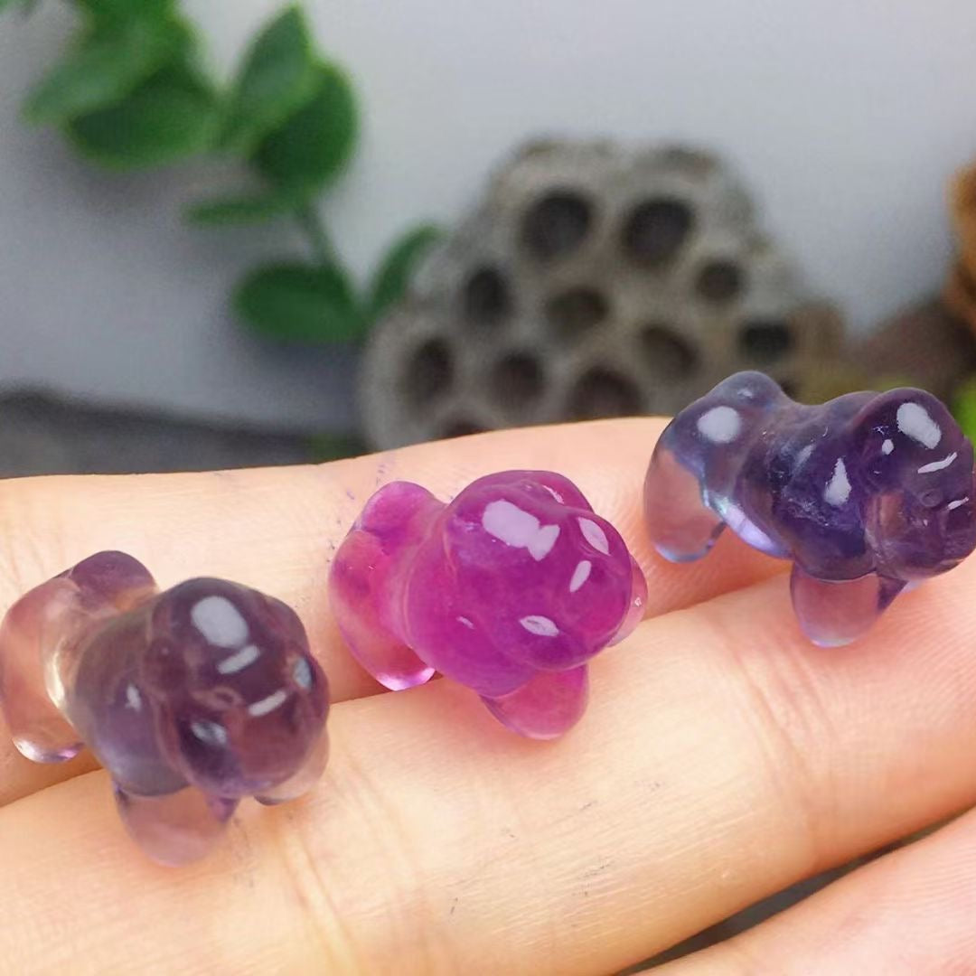 Mini Fluorite Gorilla Natural Crystal Carvings