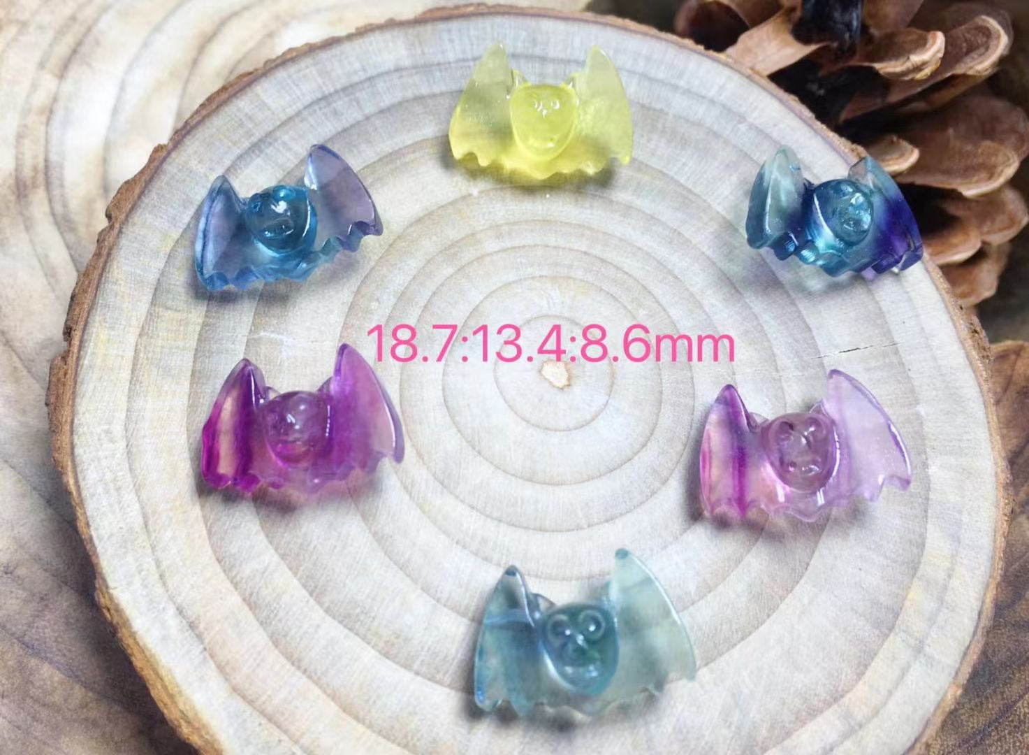 Mini Fluorite Bat Natural Crystal Carvings Wholesale