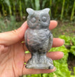 10CM Chevron Amethyst Labradorite Owl Carvings