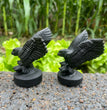 8CM Black Obsidian Flying Eagle on Stand Carvings