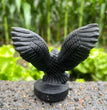 8CM Black Obsidian Flying Eagle on Stand Carvings